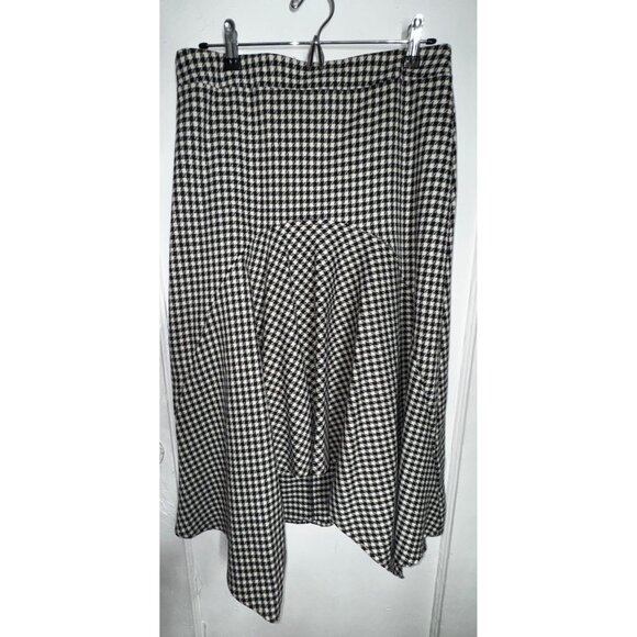 Houndstooth Skirt 7th Avenue Design‎ Studio New York & Company Black & White Med - Picture 2 of 8